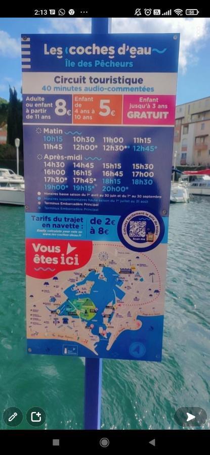 Studio Cabine Ile Des Pecheurs Cap D'Agde Tennis Eksteriør billede