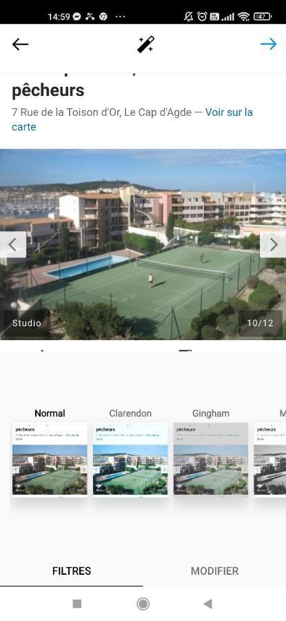 Studio Cabine Ile Des Pecheurs Cap D'Agde Tennis Eksteriør billede