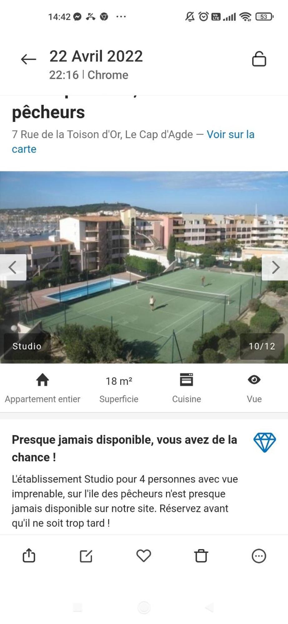 Studio Cabine Ile Des Pecheurs Cap D'Agde Tennis Eksteriør billede